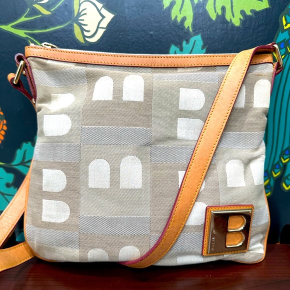Bally Bhayla Vintage Monogram Canvas & Leather Crossbody Bag - Picture 1 of 14